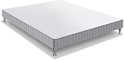 Simmons AIRSOM Sommier tapissier + Pieds, Autres, Gris, 90x190
