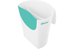 AKUKU Haarwäsche Becher weiß | Haarwaschbecher Kinder | Haare Waschen Kinder Schutz | Becher Haare Waschen Kinder | Haarwaschhilfe Kinder | Kinder Haare Waschen Schutz | Augenschutz Haare Waschen