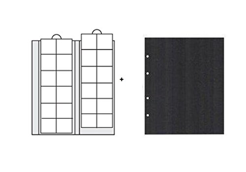 2 x SAFE Premium Münzhüllen - Ergänzungsblätter Nr. 7392 Ideal für 10 EURO oder 10 DM Münzen bis Münzen bis 33 mm + schwarze Zwischenblätter