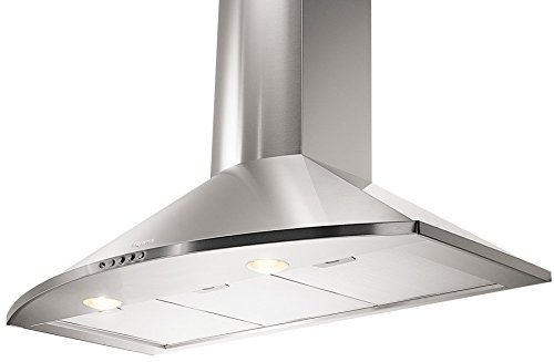 Mepamsa H 90X CAMPANA TENDER 90 INOX, 28 W, 28 Decibelios, 3 Velocidades, Acero inoxidable