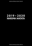 2019 - 2020: 1 Woche auf 2 Seiten | Wochenplaner ab KW35 | September 2019 bis August 2020 Kalender | Größe A5 | 52 Wochen Terminkalender Planer | Hakuna Matata by