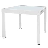  Mesa Extensible Blanca de Aluminio para terraza y Exterior Garden - LOLAhome