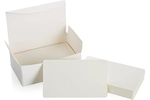 WE MOMENT ZONE 100 Stück Blanko Papier Karten Wortkarte, Leere Visitenkarten Karteikarten, Mitteilungskarte DIY Papier Karten Kärtchen für Schule Home Office Supply (Weiß)
