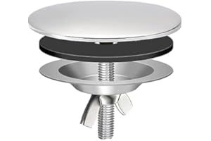 DAKEXIONG Copertura per foro per lavello da cucina in acciaio inox, 5cm, copertura per foro per lavello da cucina, tappo in metallo cromato, lucido