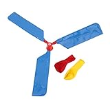 El tres piezas de levantar el conjunto de hélice, el globo fijado en un azul bidones de plástico y soplando globo cerrado tubería.