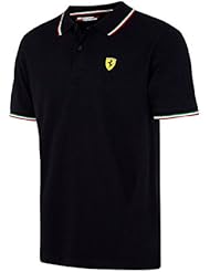 Scuderia Ferrari fórmula 1 hombres de 2017 negro tricolor Polo F1, Negro