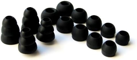 Black Replacement Set Comfort Eartips Earbuds Eargels Compatible with Monster DNA In-Ear Earphones