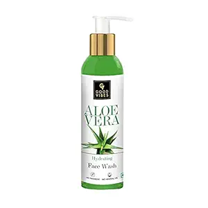 Good Vibes Aloe Vera Hydrating Face Wash - 120 ml - Skin Calming and Moisturising for Inflammation for All Skin Types - Cruelty Free