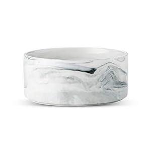 Volwco Bol Perro de cerámica Set – Comedero para Gatos Tazón Elevado para Mascotas Combinado con Soporte de Bambú y Cuencos de Cerámica