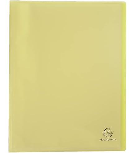 Classeur A4 à Pochettes Transparentes Grafoplas - 10 Pochettes, Couverture Jaune, Fabriqué En Espagne - 7