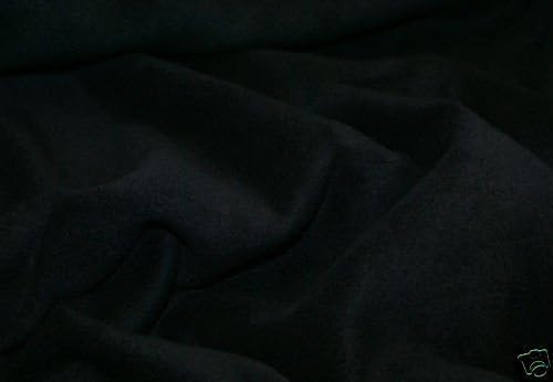 KosiKrafts® 5 Metres Grade A 60 inch Width Black Fleece Fabric,Material