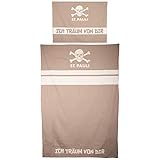  FC St. Pauli Bettwäsche ** Ich träum von dir Weiss - Grau ** SP131803