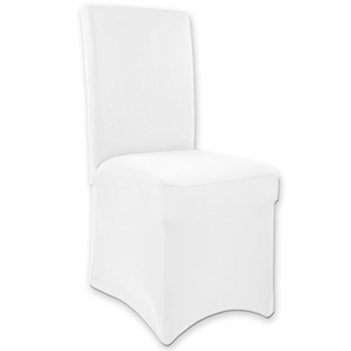 Gräfenstayn Universal-Stuhlhusse Henry in verschiedenen Farben für runde und eckige Stuhllehnen (Weiß) - 2
