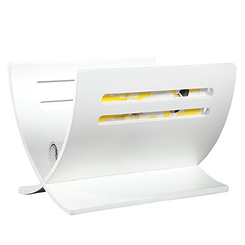 Stylischer Zeitungsständer NEWS Zeitungskorb weiss zerlegbar