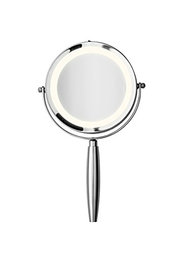 Medisana CM 845 Kosmetikspiegel, 3 in1 (Standspiegel, Wandspiegel, Handspiegel), normal und 5-fache Vergrößerung, 17 LEDs, verchromt - 3