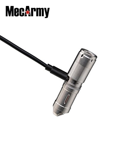 MecArmy Illumine X-1 die weltweit kleinste USB Schlüsselbundlampe mit 130 Lumen für 10180er Akku , Mini-Taschenlampe. - 7