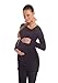 New Maternity Asymmetric Neck Top Tunic Pregnancy Size 8 10 12 14 16 18 6053 Variety of Colours (10, Black)