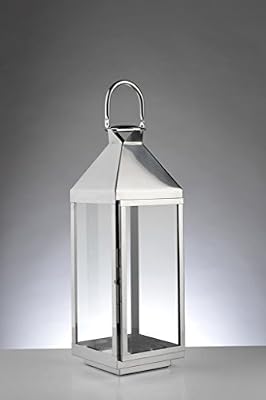 home + Lanterne en acier inoxydable - anti-corrosion, résistant aux intempéries - Différentes tailles disponibles (pointe) - Mittel (60cm)