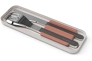 monbento - MB Slim box trio Coltello - Rosa Moka - Posate per lunch box MB Original e MB Square - 3 Pezzi forchetta cucchiaio coltello - Ideale per ufficio/picnic