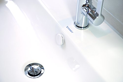 KNOPPO® Waschbecken Überlauf Abdeckung, Überlaufblende – Mirror (weiß) - 3