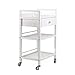 Produktbild Trolleys 3-Schicht-Wagen, Wagen für medizinische Laborgeräte, Schönheitssalon-Werkzeugwagen mit Rad und Schublade - Weiß