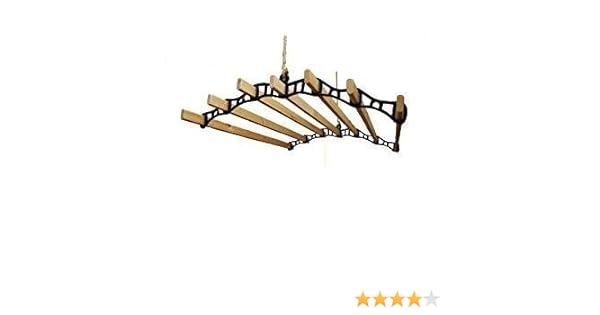 7 Lath Victorian Kitchen Ceiling Pulley Clothes Airer Maid Laundry