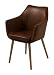 Produktbild AC Design Furniture 59099 Armstuhl Trine, 58 x 58 x 84 cm, Sitz/Rücken lederlook vintage schokolade PU