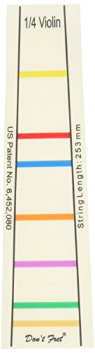 Fingerboard marking DON`T FRET 103, for 1/4 violin, with 12 lines