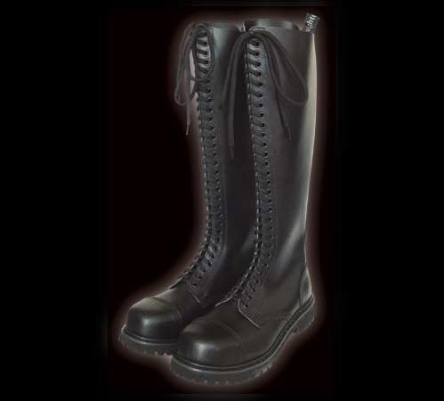 Knightsbridge Botas de Combate de Estilo gótico para él y para Ella (30 Agujero/43/UK9)