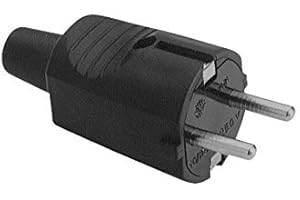 FAMATEL – Clavija 4,8mm I PVC goma I TT I 16A I 250V I Negro