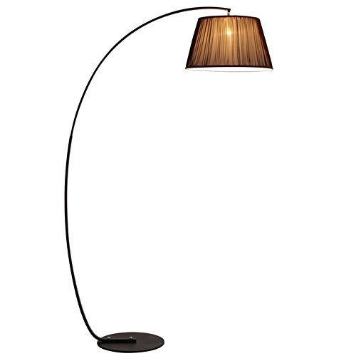 Preisvergleich Produktbild GrowtherHOME Post moderne einfache Bodenleuchte Schwarz Weiß Stehleuchte Metall Standlicht für Wohnzimmer Schlafzimmer minimalis Leuchte E27 Birne, schwarz