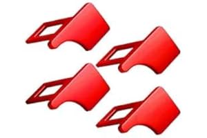GDFJBG 4 PCS Boucle Ceinture Voiture, Rouge Boucle Ceinture Voiture Boucle de Ceinture de Sécurité Universelle Bouchon de Ceinture de Sécurité pour Voitures, Camions, Camionnettes