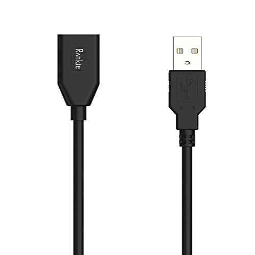 USB Verlängerungskabel, Rankie 2-Pack 0.9m USB 2.0 Extension Kable – A-Stecker auf A-Buchse (Schwarz) – R1330 - 3