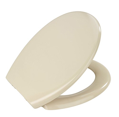 Wenko Premium WC-Sitz Ottana Beige, Toilettensitz mit Absenkautomatik & rostfreier Fix-Clip Edelstahlbefestigung, Duroplast WC Sitz, antibakteriell, 37,6 x 45,2cm - 3