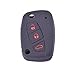 KMH Silicone Key Cover Fit for Fiat Linea Flip Key (Black with Red) RS.199.00