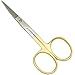 SUPER SHARP STRAIGHT EDGE CUTICLE/NAIL SCISSORS, GOLD/SILVER STEELSUPER SHARP STRAIGHT EDGE CUTICLE/NAIL SCISSORS, GOLD/SILVER STEEL