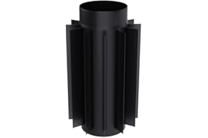 KRATKI L'échangeur de chaleur des gaz de combustion récupère la chaleur des gaz d'échappement Épaisseur de la tôle d'acier résistant aux acides et à la température 0.8 Noir fi 180 mm