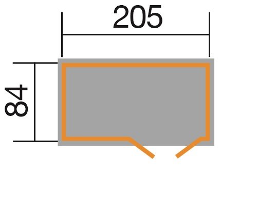 Weka Mehrzweckbox, Fahrrad- und Mülltonnenbox, natur, 219 x 100 x 151 cm