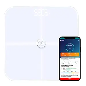Actofit Body Fat Analyser Smart Scale with Complete Digital Body Composition Monitor Including BMI, Skeletal Muscle, Protein, Fat and11 Key Body Composition Analysis