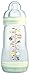 MAM Anti Colic Self Sterilising Bottle Starter Set including 160ml and 260ml Bottles and Starter Soother (White)