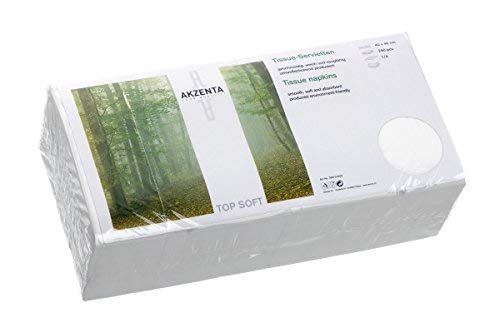 Una vez Paciente Servilletas servilleta (40x 40cm Blanco Dental tissues de akzenta (200Unidades de 4capas)
