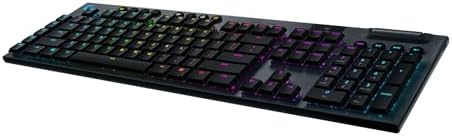 LOGITECH compatible G915 LIGHTSPEED Wireless RGB Mechanical Gaming Keyboard – GL Clicky - CARBON - PAN - NORDIC