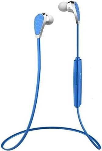 Shohan Ultra Light Weight Bluetooth 4.1 Stereo Headset / Headphones with Soft Comfortable Earbuds. Built-in Mic for Hands-Free Talking. Longer Battery Life. Sweat-Proof. (Blue)