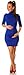 Happy Mama Women's Maternity Stretchy Knitted Mini Dress Roll Neck Bodycon. 125p (Royal Blue, ONE SIZE UK 8/10/12)