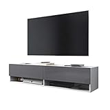 Medidas: Ancho 140 cm, altura 30 cm, profundidad 31 cm; Ancho del compartimiento abierto 67,7 cm, altura del compartimiento abierto 11,3 cm, profundidad del compartimiento abierto 29,6 cm, altura del compartimiento cerrado 14,2 cm; Material: Placa de laminadas; Superficie: estructura en mate, frontal en brillante