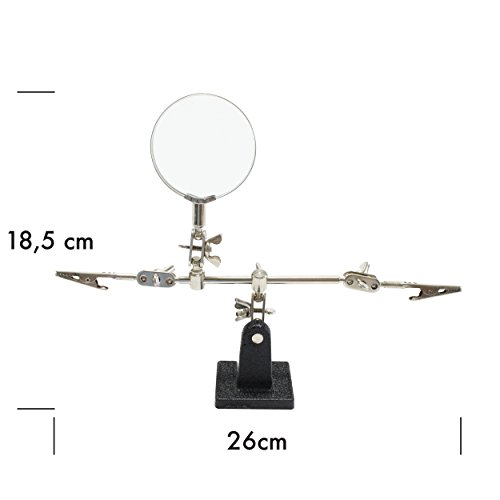VENKON – Dritte Hand mit beweglicher Glaslupe als Löthilfe – passend zu Lötstation - 6