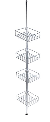 Wenko 21736100 Teleskopregal Domaso mit extra tiefen Körben, Edelstahl rostfrei - 6