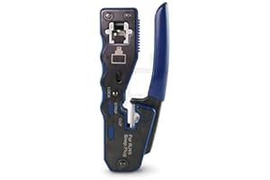 ONIROVIEW Pinza Crimpatrice Passante Professionale Acciaio RJ45 Idonea per plug CAT.5e, CAT.6, CAT.7