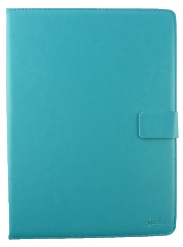 Emartbuy® Denver TAQ-10122 10.1 Zoll Tablet Universalbereich Türkis Multi Winkel Folio Executive Case Cover Wallet Hülle Schutzhülle mit Kartensteckplätze + Türkis Eingabestift - 2