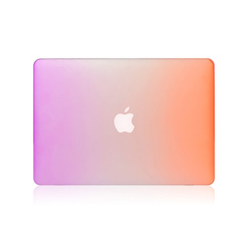 Macbook 12 Inch New Hülle(A1534),SongNi® Rubber Coated for MacBook Matte Surface Hard Shell Hülle Cover Protector for Apple Macbook 12 inch with Retina display(Purple/Orange) - 3